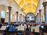 Cliodhna rehearsing with the orchestra