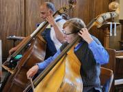 Double basses Paul and Jenny